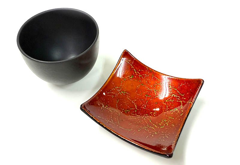 大夾碳黑陶壺組